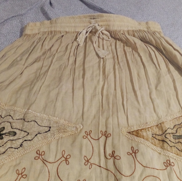 💥VINTAGE PATCHWORK EMBROIDERED GYPSY HIPPIE INDIA MAXI SKIRT CROCHET ONE SIZE - Picture 10 of 15